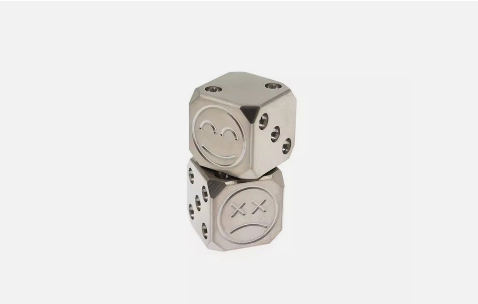 Solid TC4 Titanium Alloy Creative Dice EDC Toy KTV Entertainment Non Fade Gift