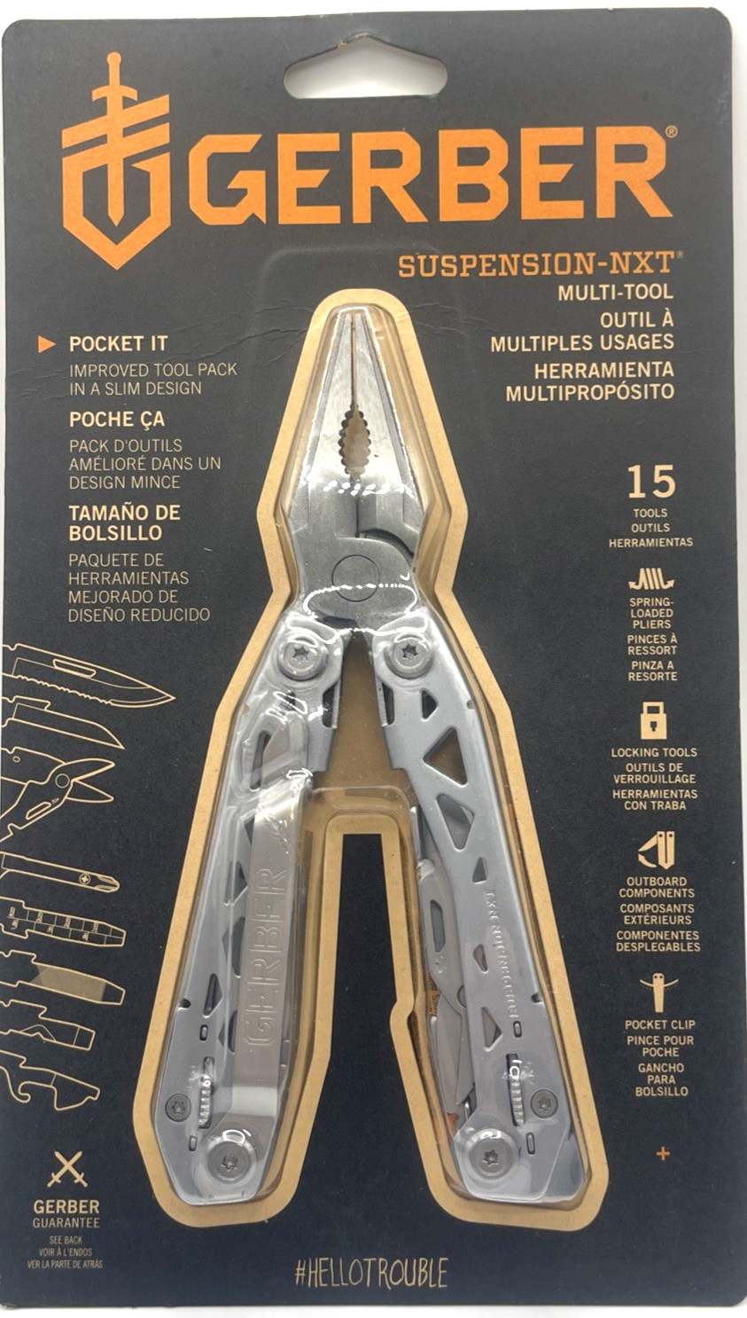 Gerber Suspension-NXT Multi-Tool – 15 Tools – Stainless Steel – New