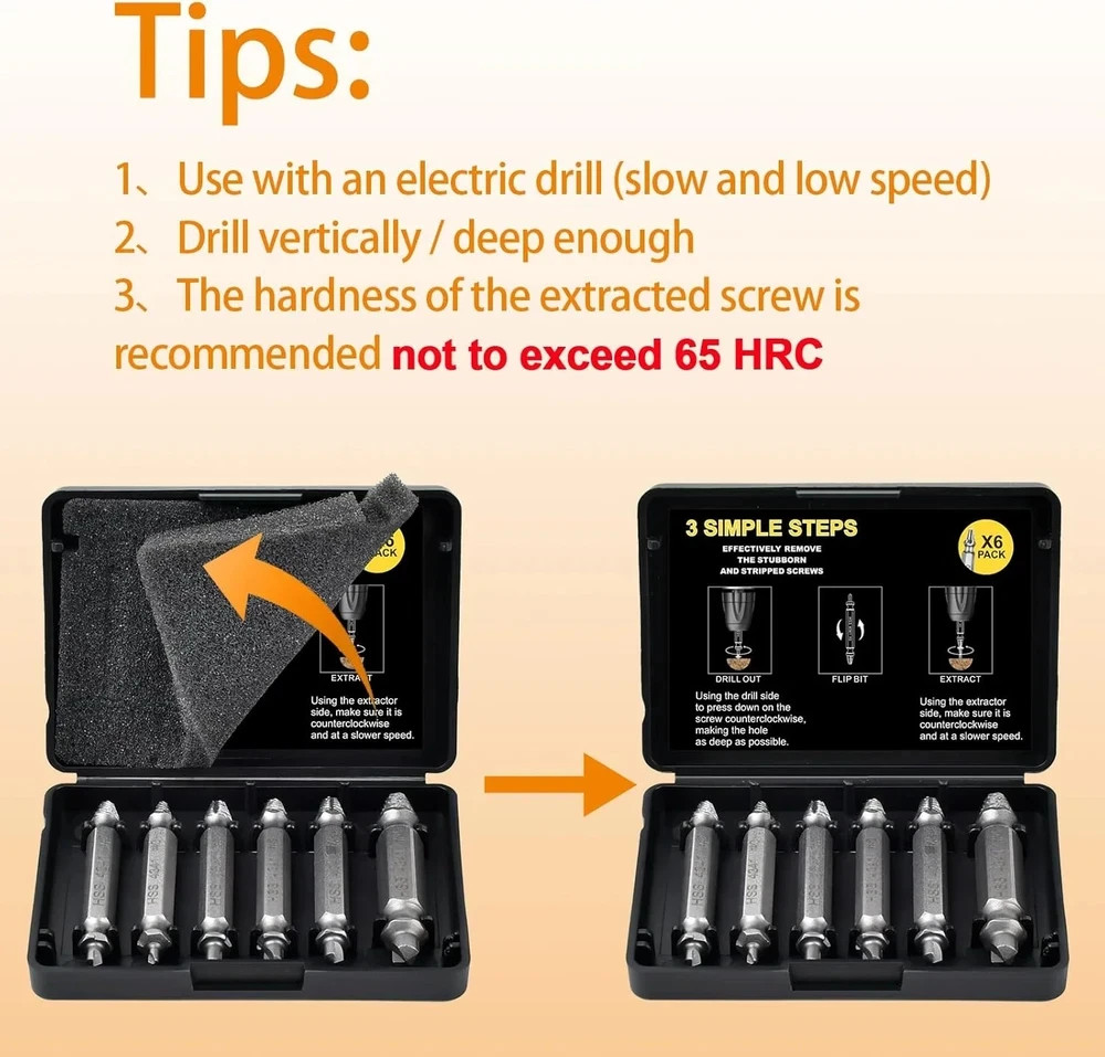 Fathers Day Dad Gifts for Husband from Daughter Son – Screw Extractor Set – Tool