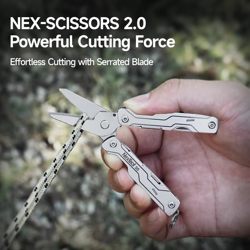 NexTool Mini Sailor S0 8-in-1 Scissors Keychain EDC Pocket Multitool Screwdriver