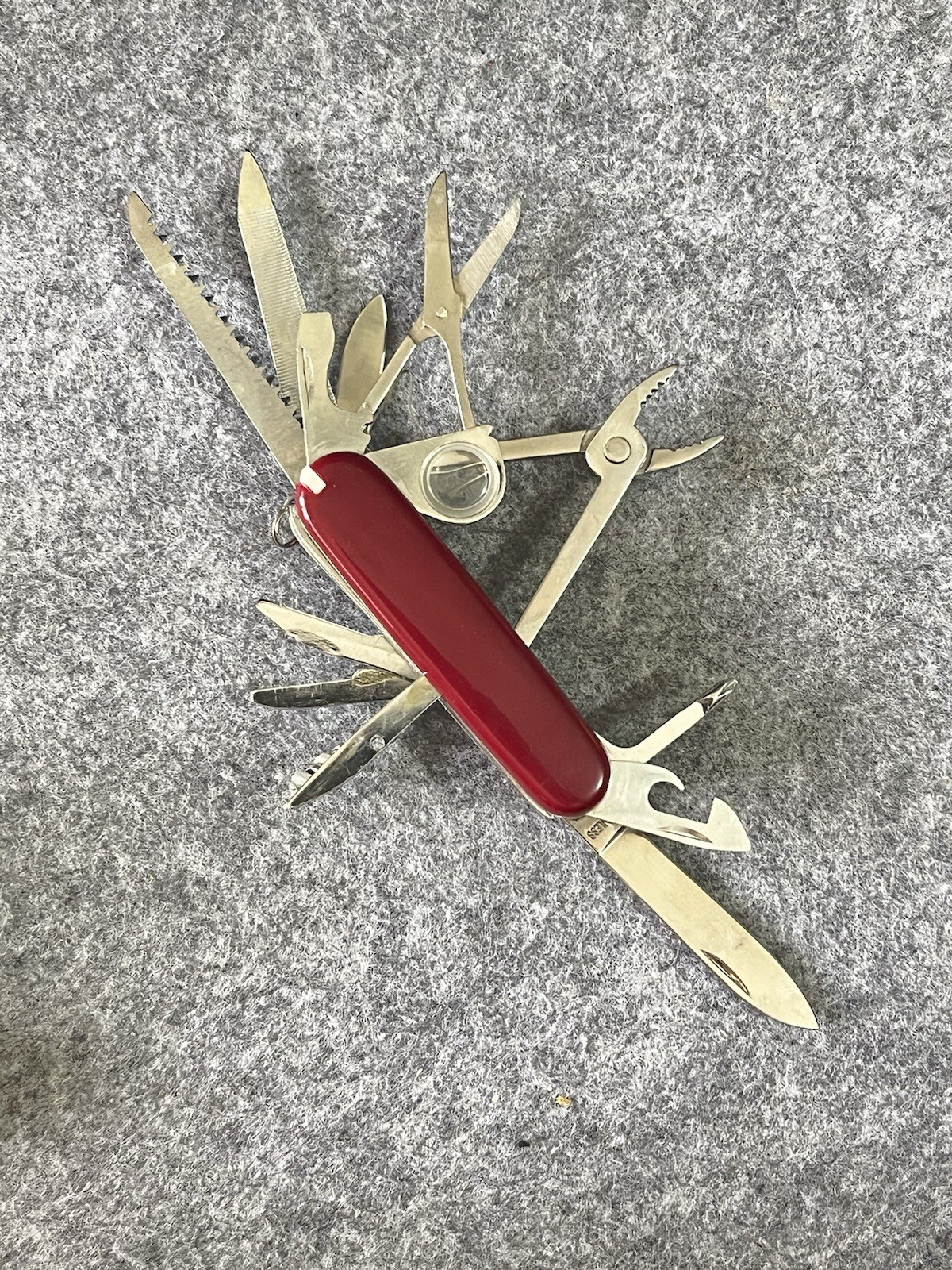 Vtg Stainless Steel Pocket Survival 16 Multi-Tool Camping Hiking