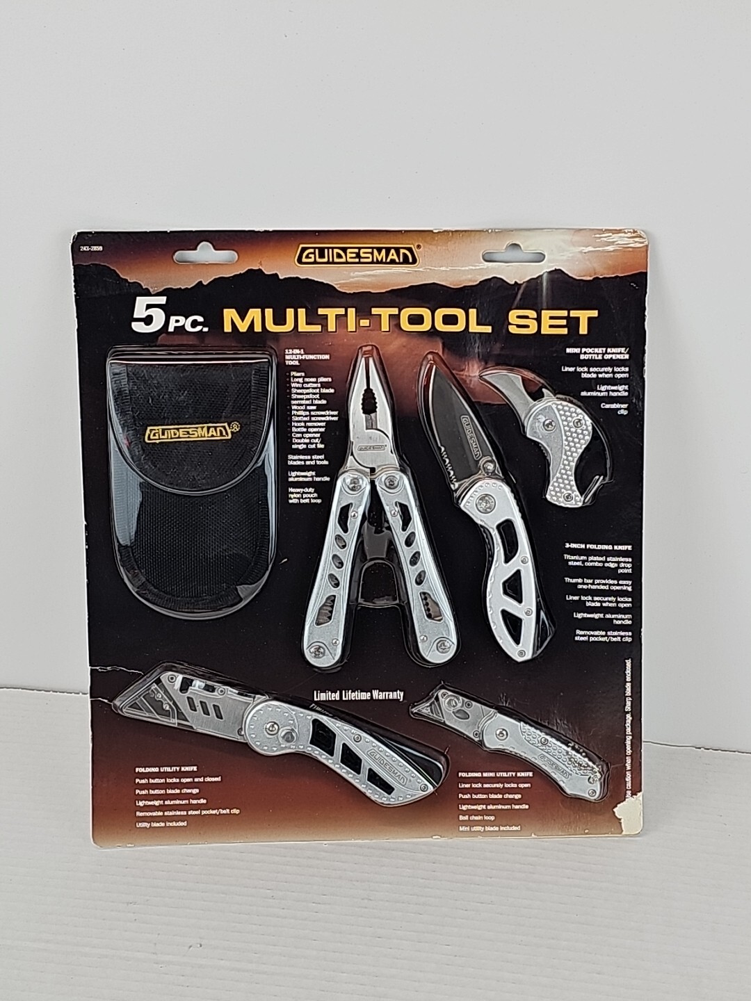 Guidesman 5 Piece Multi-tool set – Nylon Pouch With Belt Loop 243-2859