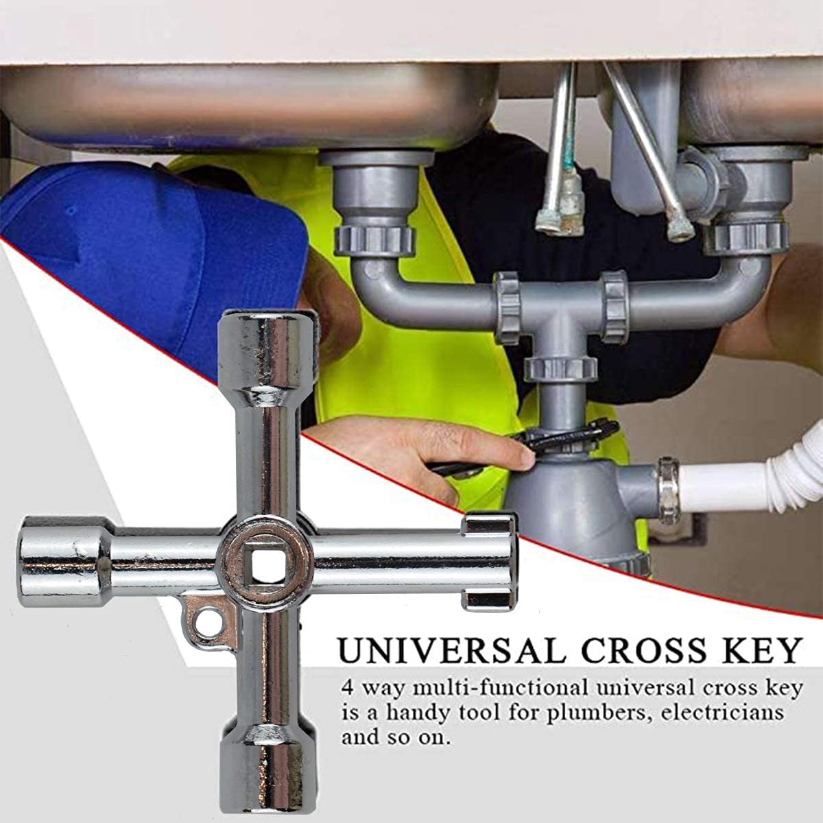 4 Way Control Cabinet Key, 4 in 1 Multifunctional Keys for Meter Box…