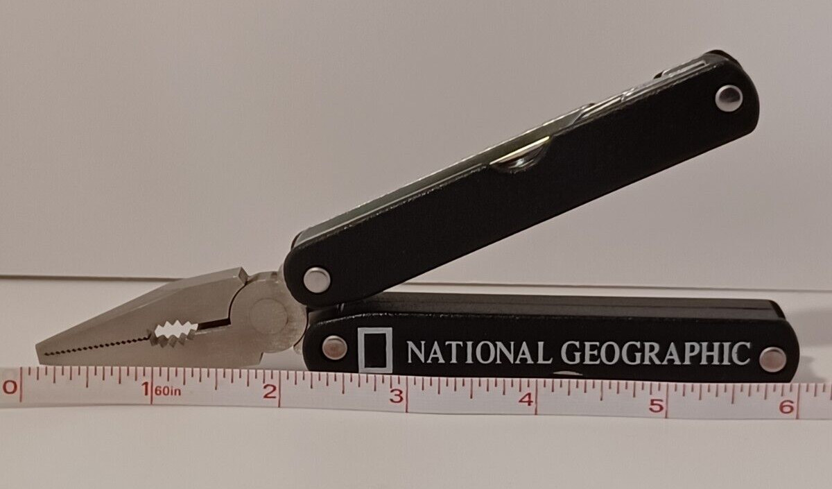 Stainless Steel 9-in-1 Multi Tool National Geographic Gift Promo Item with Case