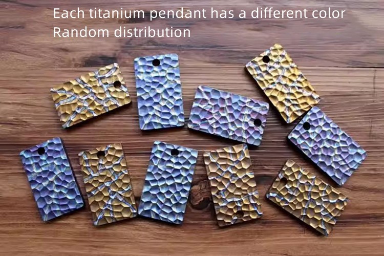 Pure Titanium EDC Necklace Man Necklace Pendant Dog Tag Key chain Decorate Tools