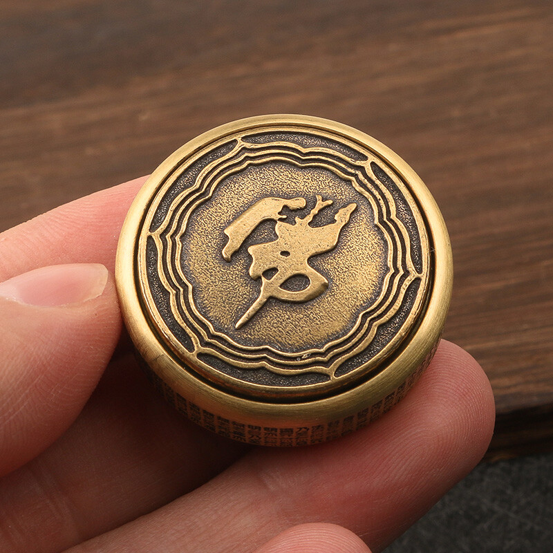 EDC Zen Buddha Fidget Spinner Retro Brass Hand Spinner Decompression Tool Toy