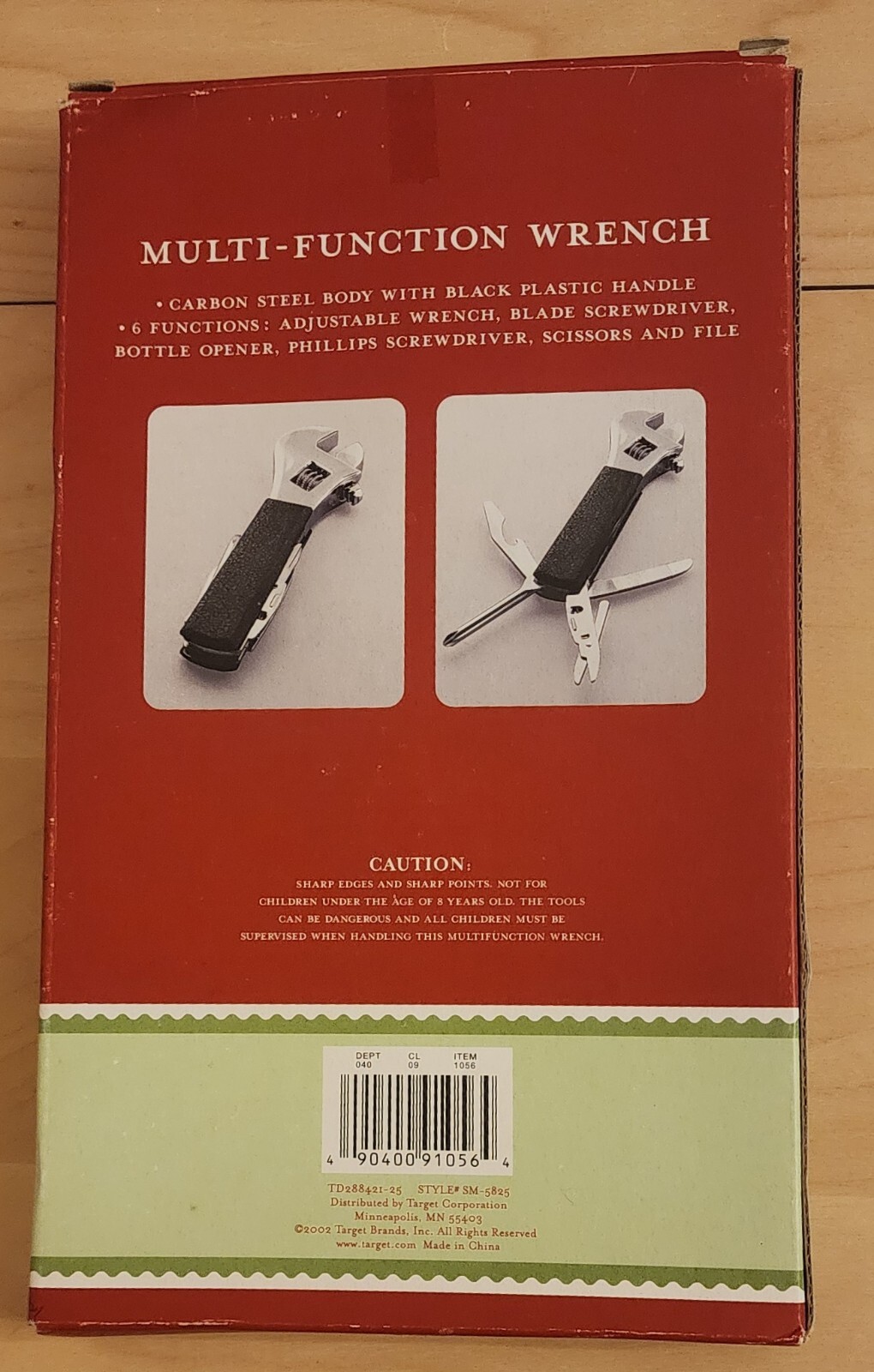 New Vintage Target Branded Multi-Function Wrench 6-Tool Folding Pocket Tool