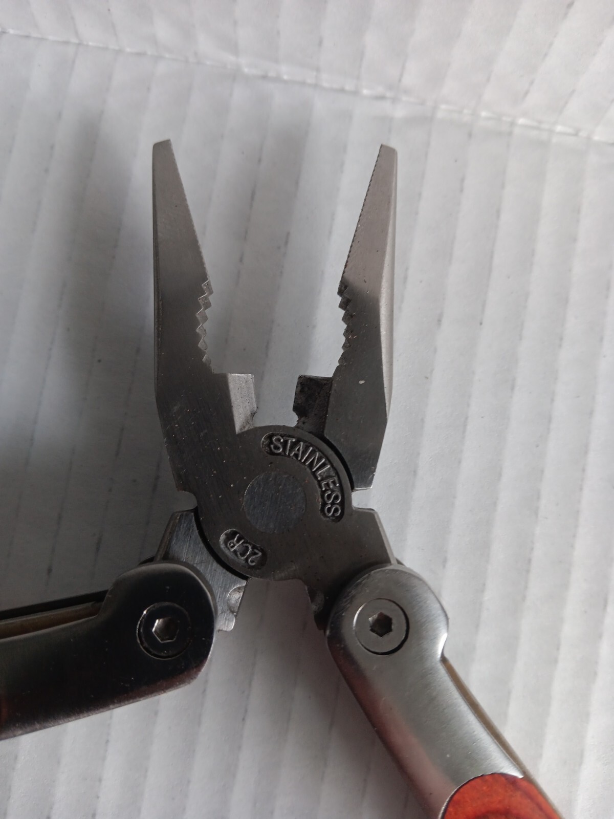 Winchester #2CR Wood Grain Multi-Tool Pliers Saw Screwdriver Can Opener And More