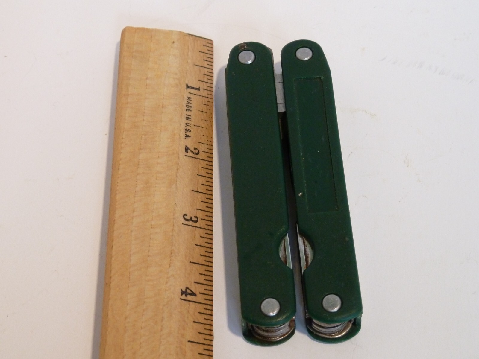 Green Plastic Handle Stainless Steel Multitool Marked KR