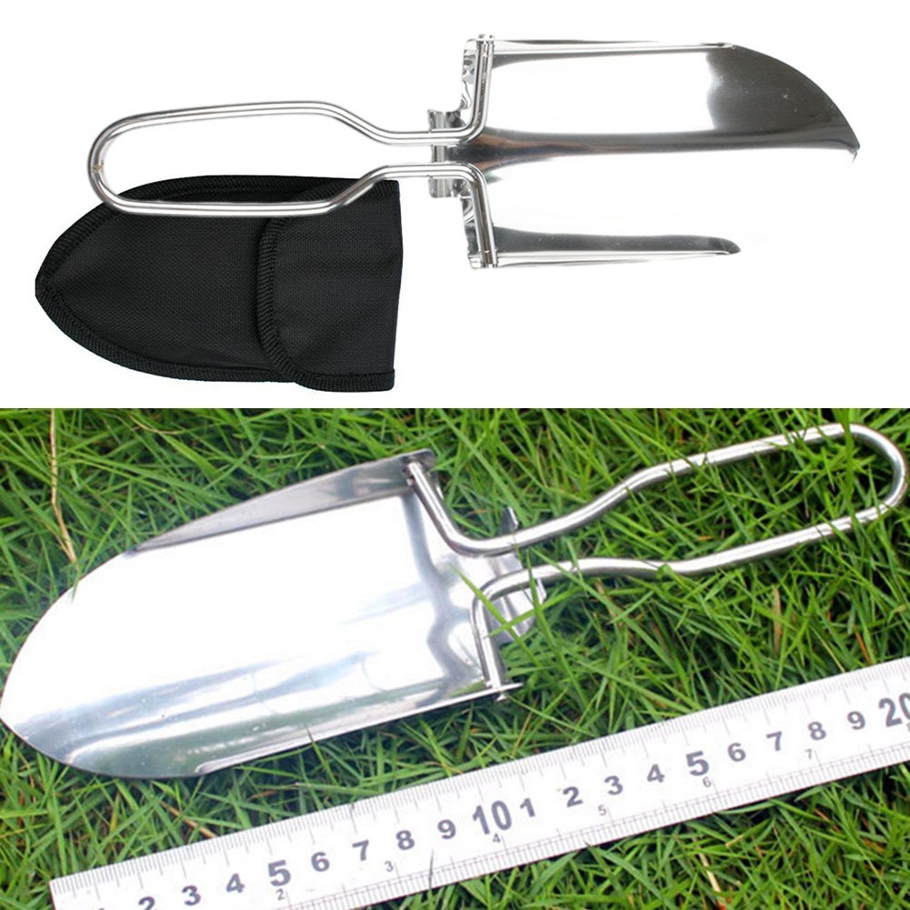 Stainless Steel Folding Shovel Spade Compact and Versatile Camping Tool
