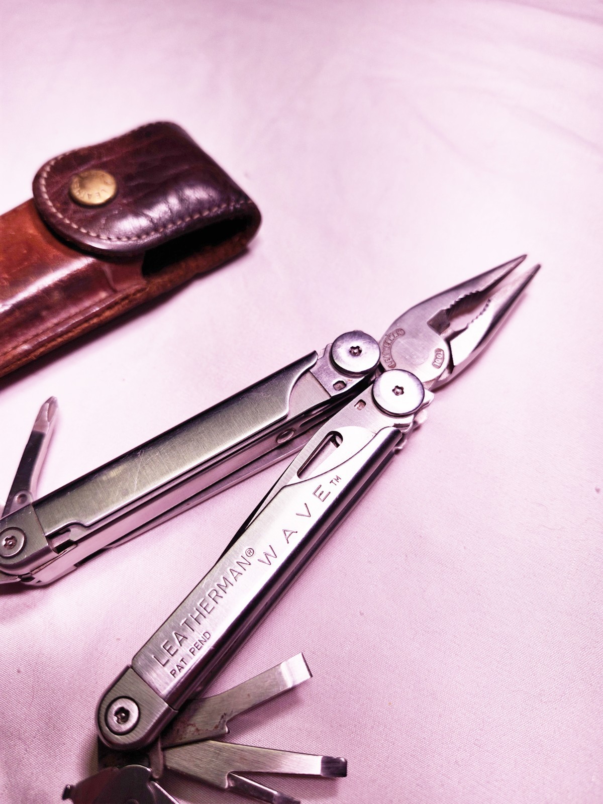 Leatherman Wave PAT PEND 1998–2000 Early First Gen + Leather Sheath Vintage