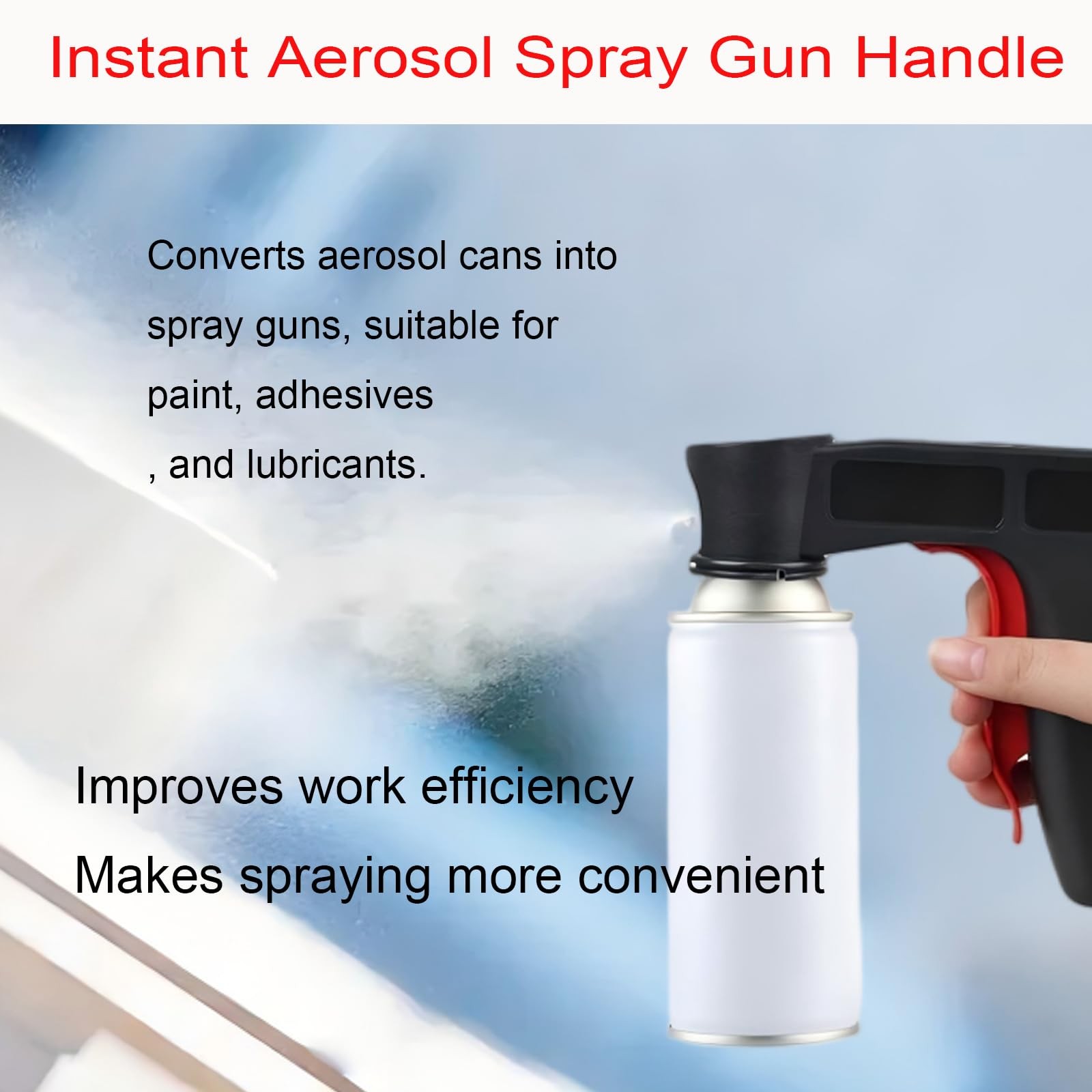 4-pack Ready-to-use aerosol trigger handles that convert aerosol cans into sp…