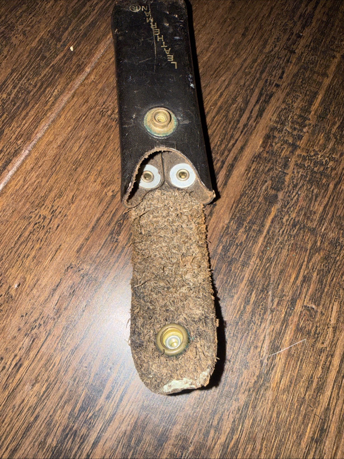 Leatherman Original Black Leather Belt Sheath ONLY – 4” Tool Case- Vintage