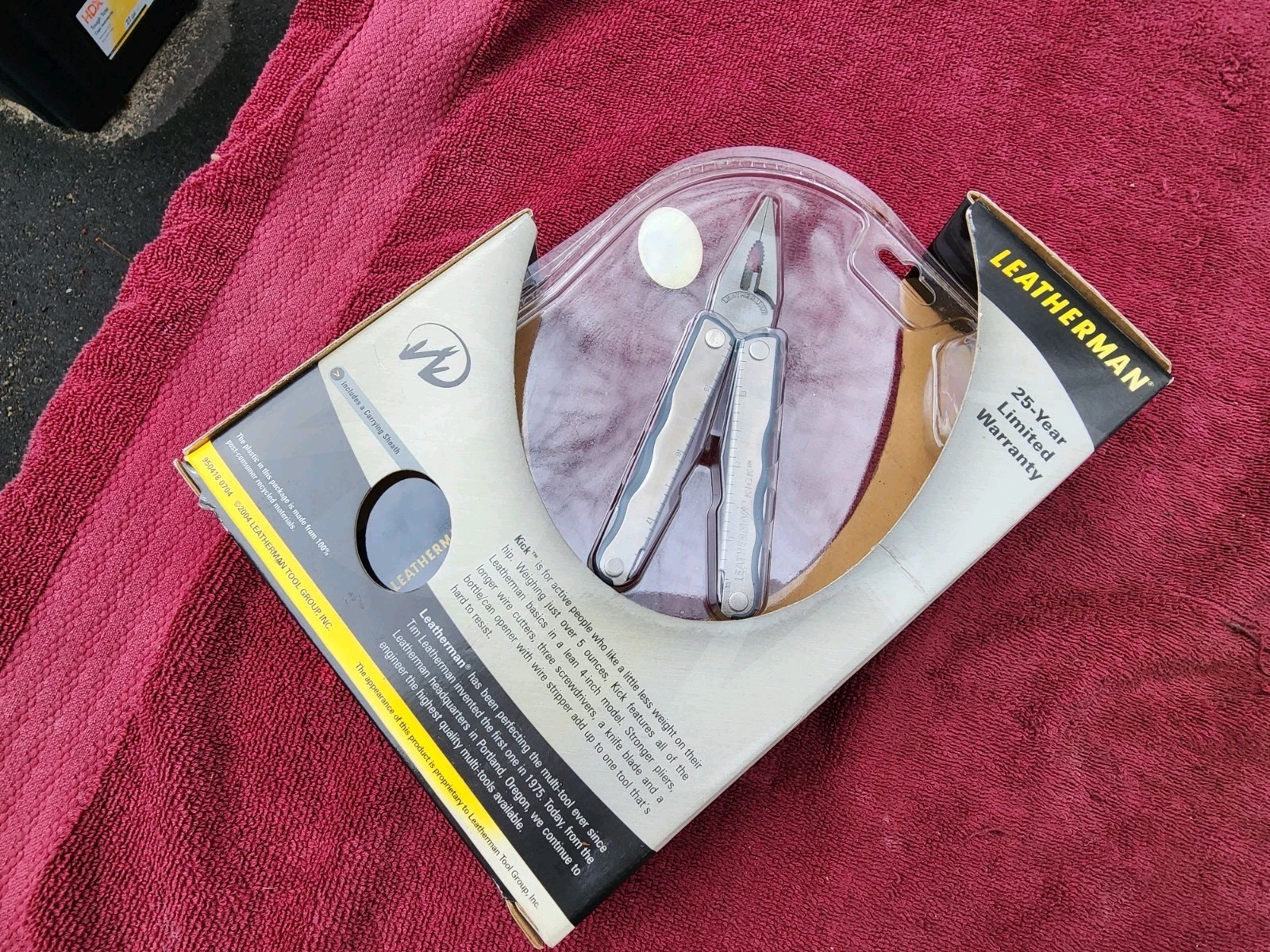 Leatherman Kick Multi-Tool with Leather Sheath, New Old Stock