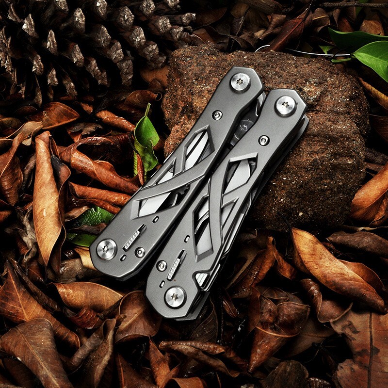 SQT Multifunctional Folding Scissors Multitools Pliers Camping LED Survival AU