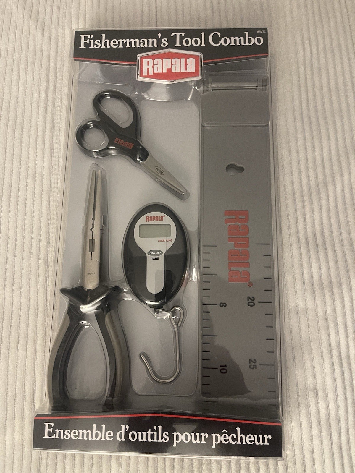 Rapala Fisherman’s Tool Combo, Scale, Pliers, Line Scissors, 24” Ruler, New Pkg
