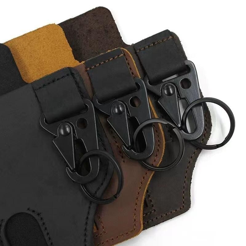 Cross border spot EDC leather knife case flashlight tactical leather case retro