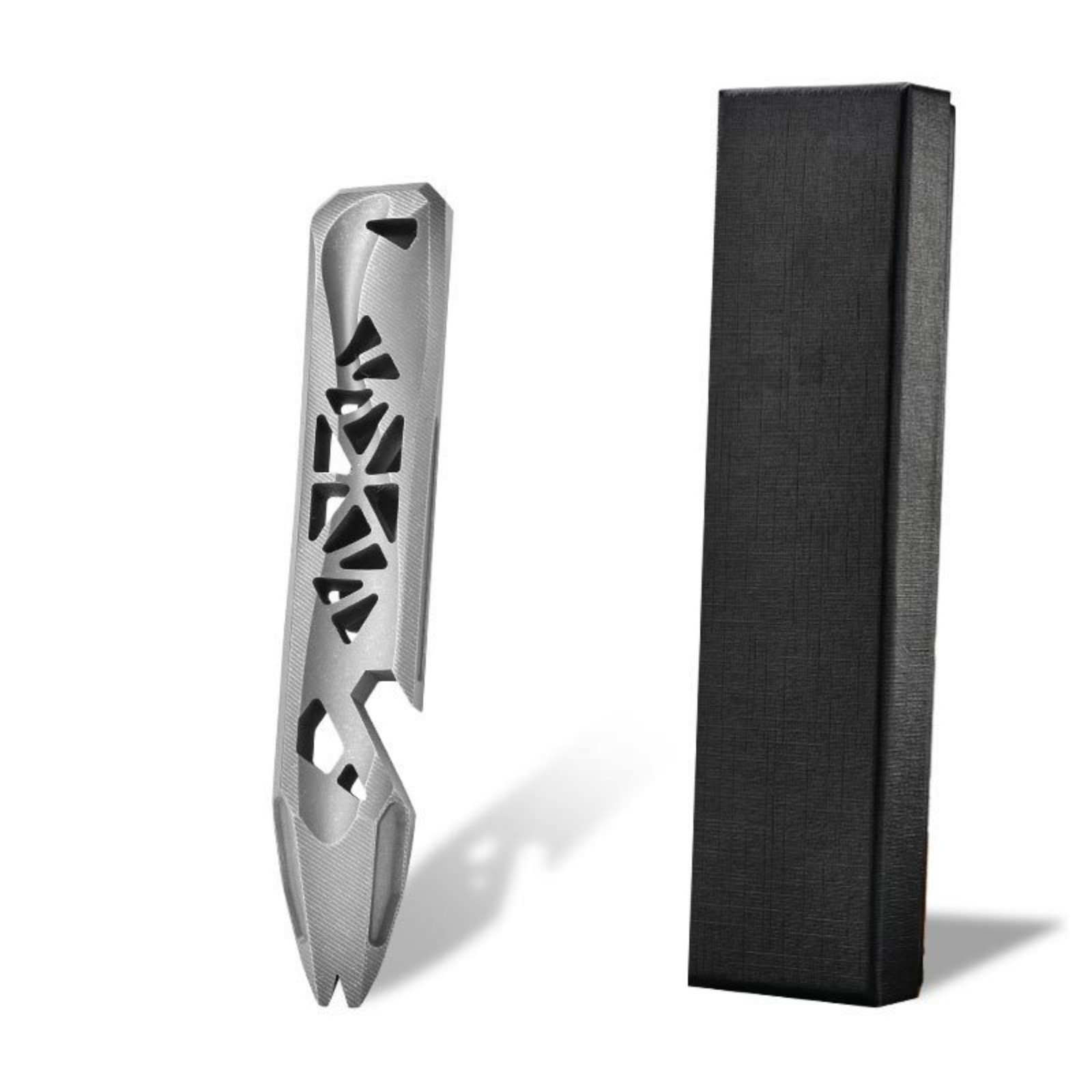 Titanium Alloy Outdoor EDC Mini Pry Bar Multi-Tool with Clip Portable