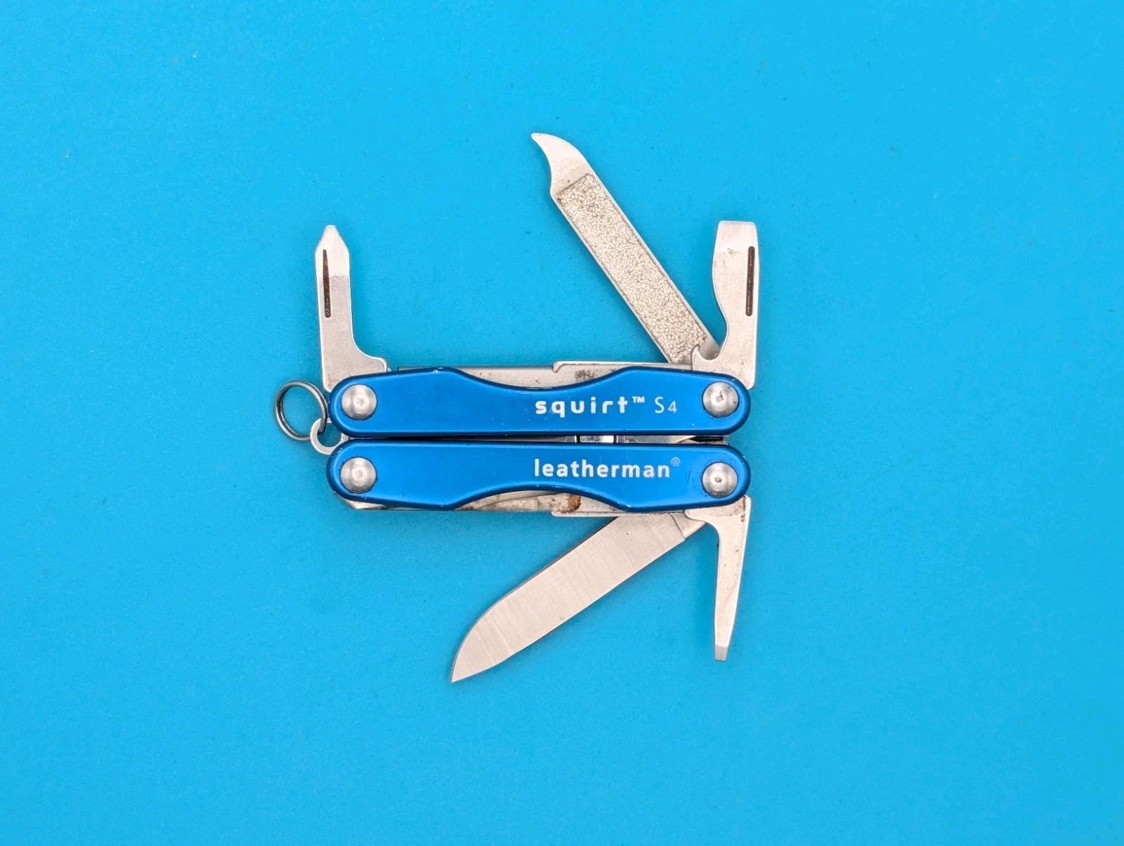 Leatherman Squirt S4 Multi-Tool, Key Ring, Retired, BLUE!