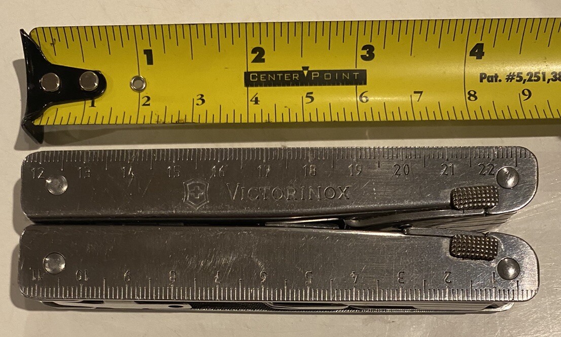 Vintage Very Rare 1997 VICTORINOX SWISS ARMY Multi-Tool,Silver,12 Tools, 56936