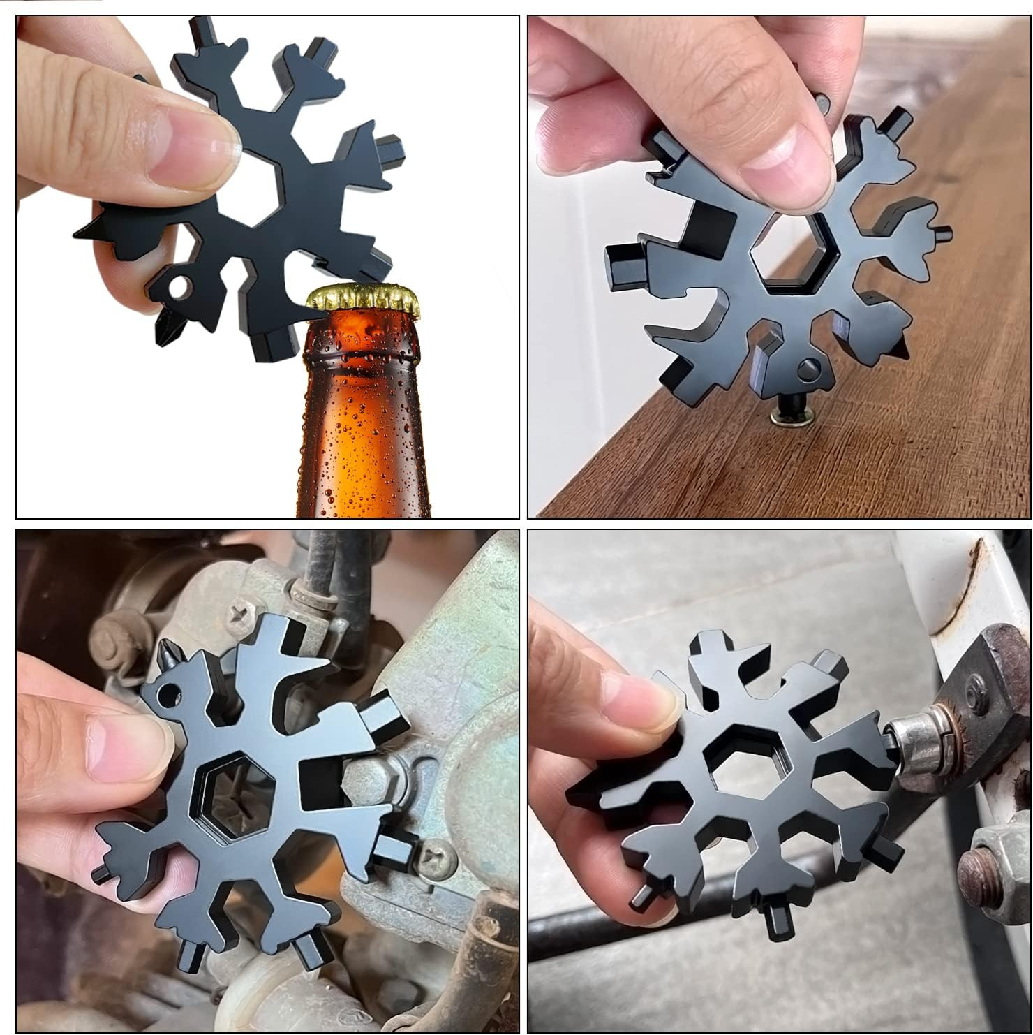 Stocking Stuffers for Men – Snowflake 18 in 1 Multitool Christmas Gifts, 2 Pack