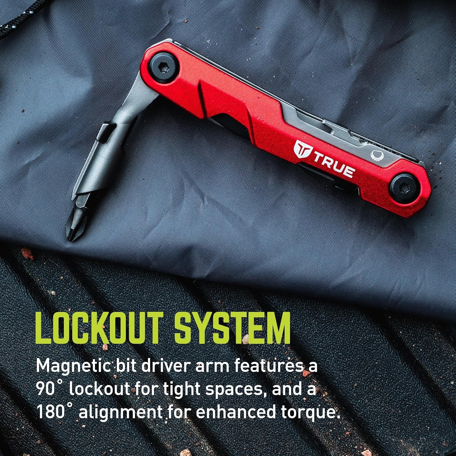 Titanium Block Multitool 5-in-1 Compact Multitool W/ a Locking Driver Folding