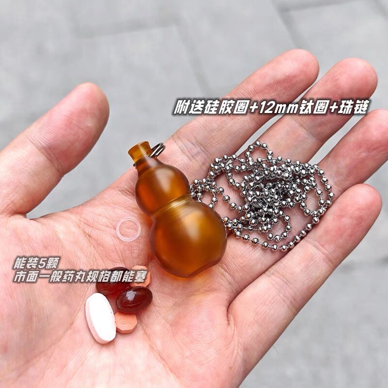 PEI ULTEM Waterproof Pill Case Holder Box Container Pendant EDC Keychain Gift