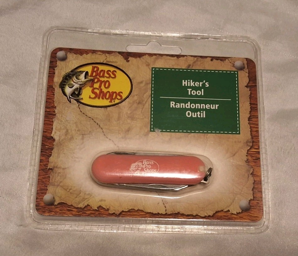 Bass Pro Shops Pink Hiker’s Tool Stainless Steel with Plastic Handle New, Sealed