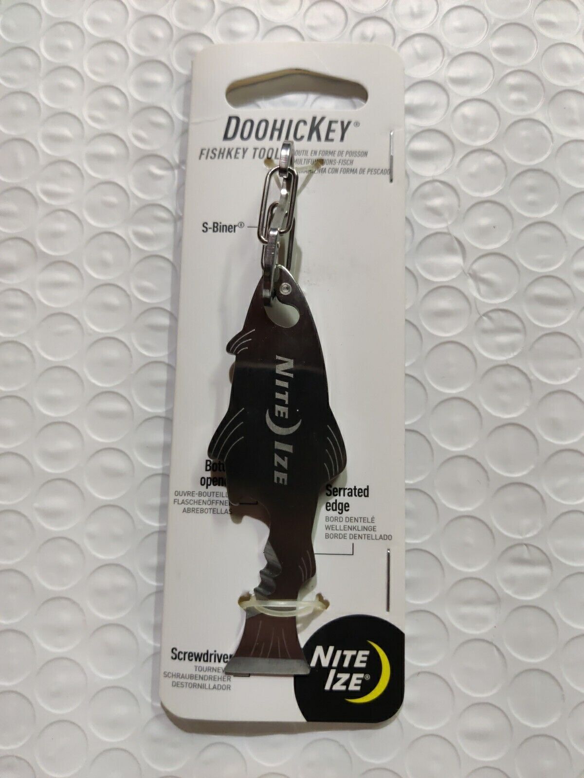 Nite Ize Stainless Steel Multi Tool Keychain W/Mini Carabiner & Screwdriver NEW