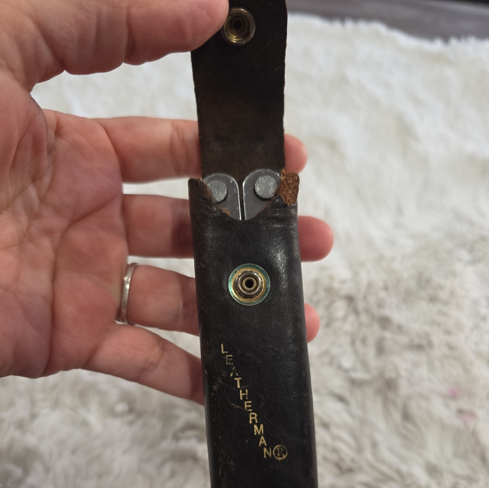 Vtg Original Leatherman Multi Tool Portland OR Leather Sheath USA