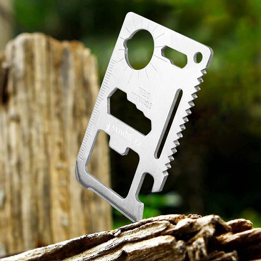 Fathers Day 11-in-1 Credit Card Multitool – Wallet Survival Tool with Knife &…