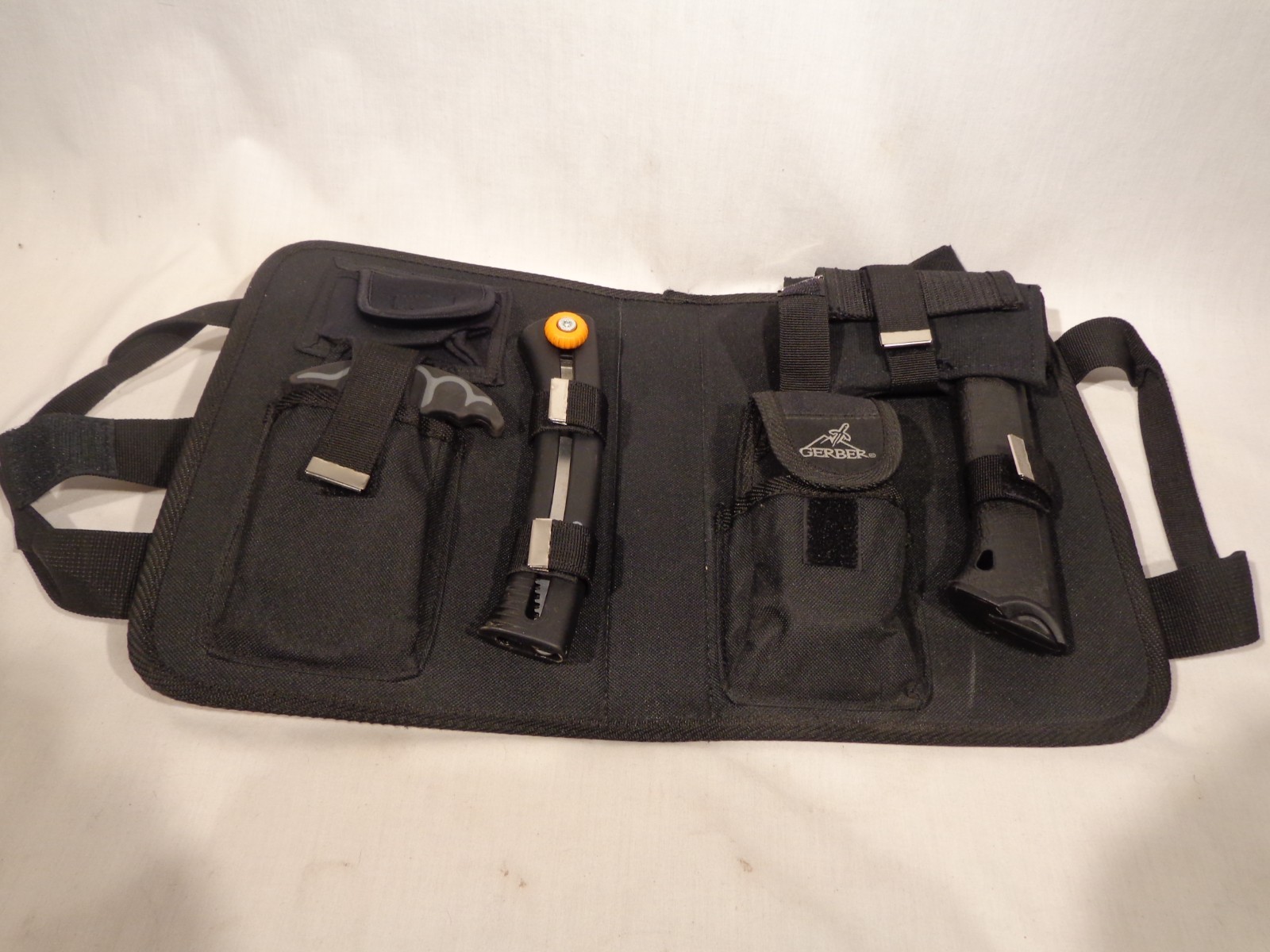 Vtg. Gerber “Camp and Field Set”, Axe, Saw, Game Saw, Lock Back USA Knife, Cases