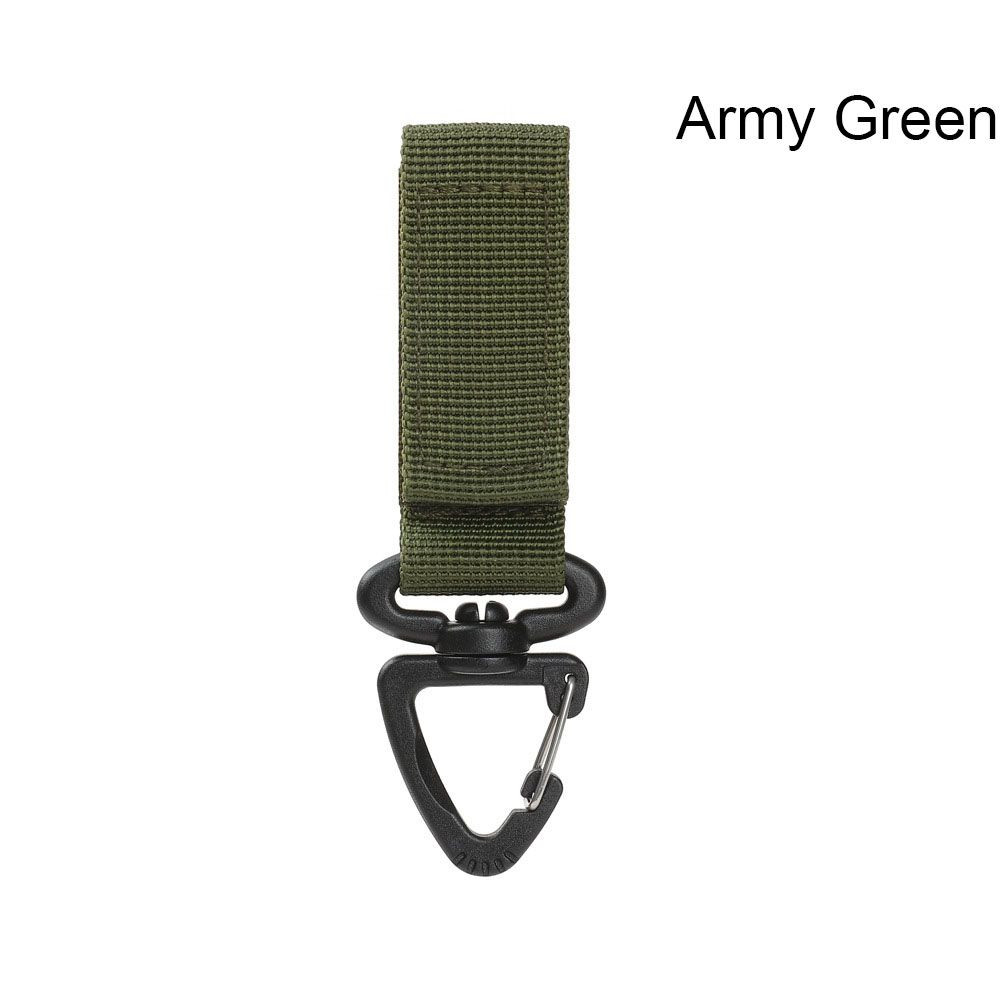 Outdoor Camping Hiking Molle Tactical Gear Nylon Ribbon Knapsack Keychain Triang