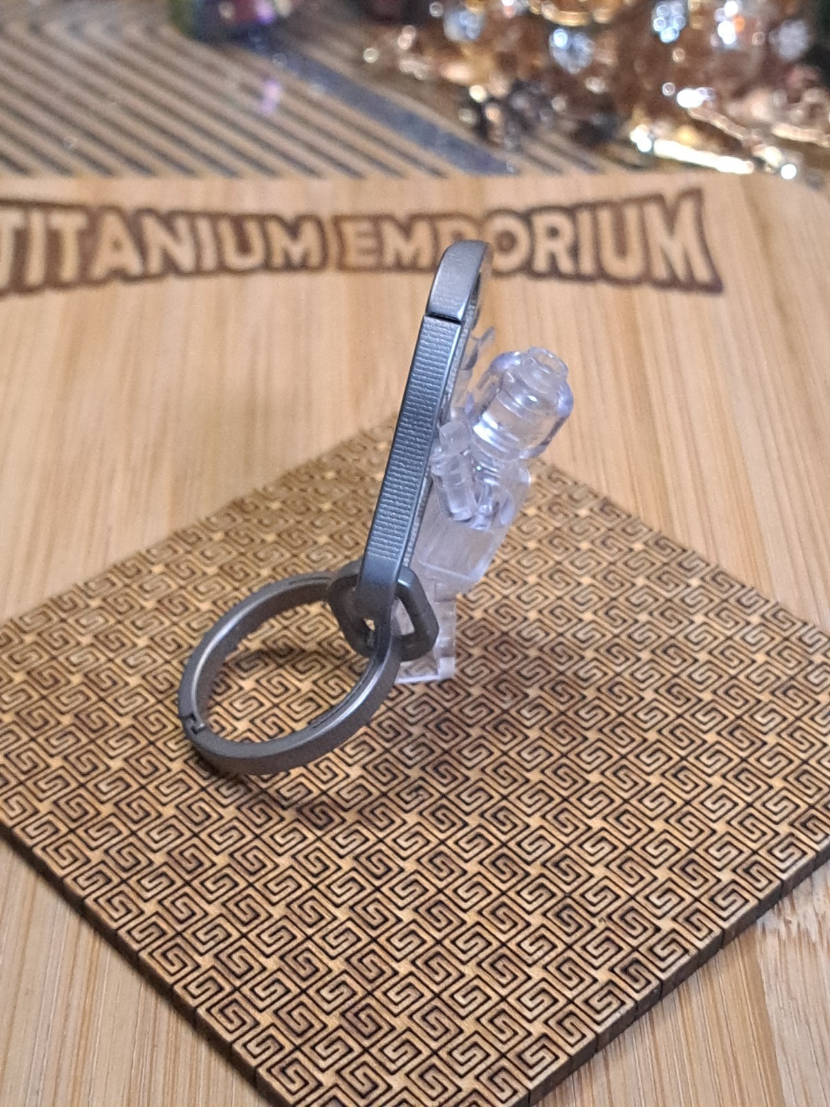 Mini EDC Titanium Carabiner Keychain With Built-in Bottle Opener