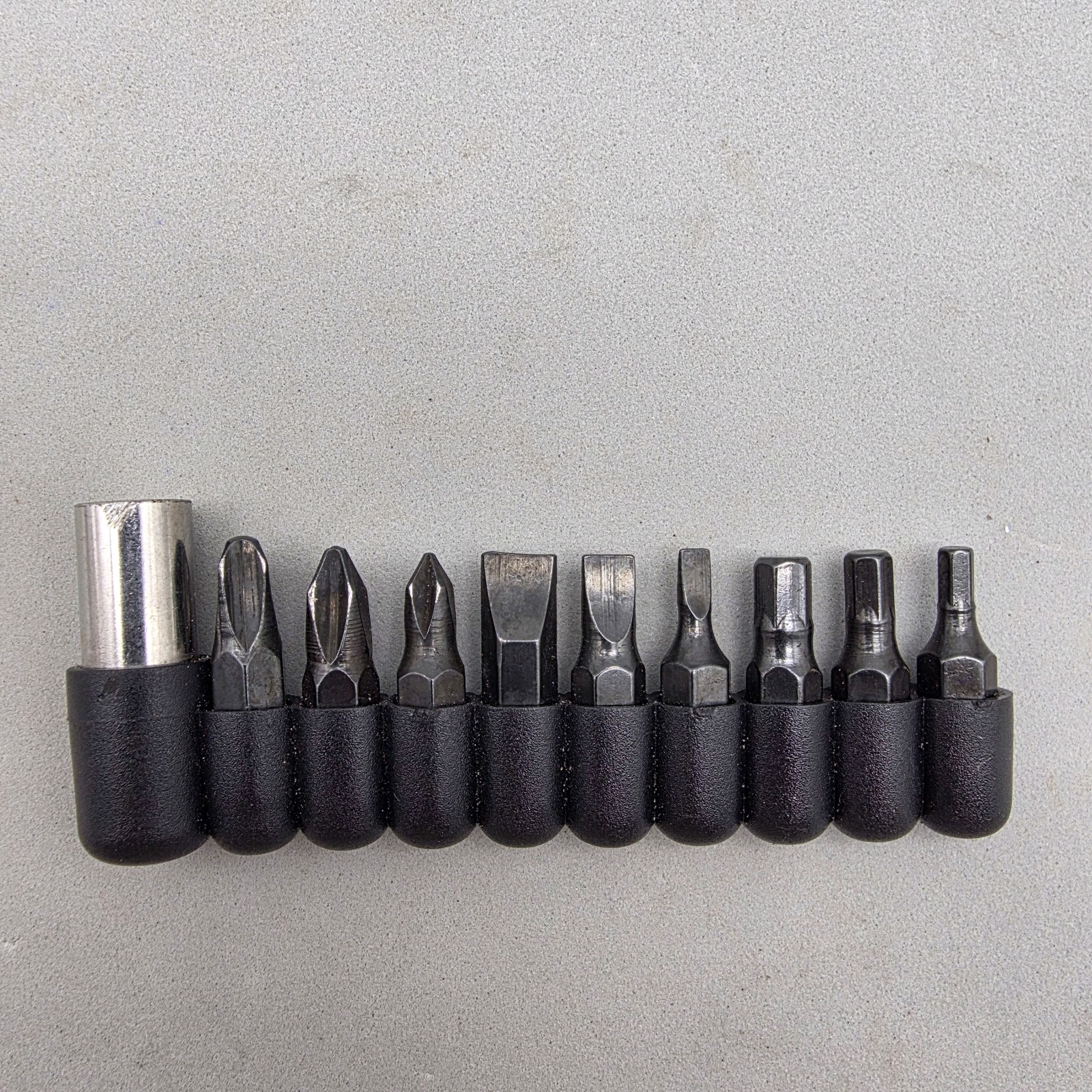 screwdriver bits and a bit holder