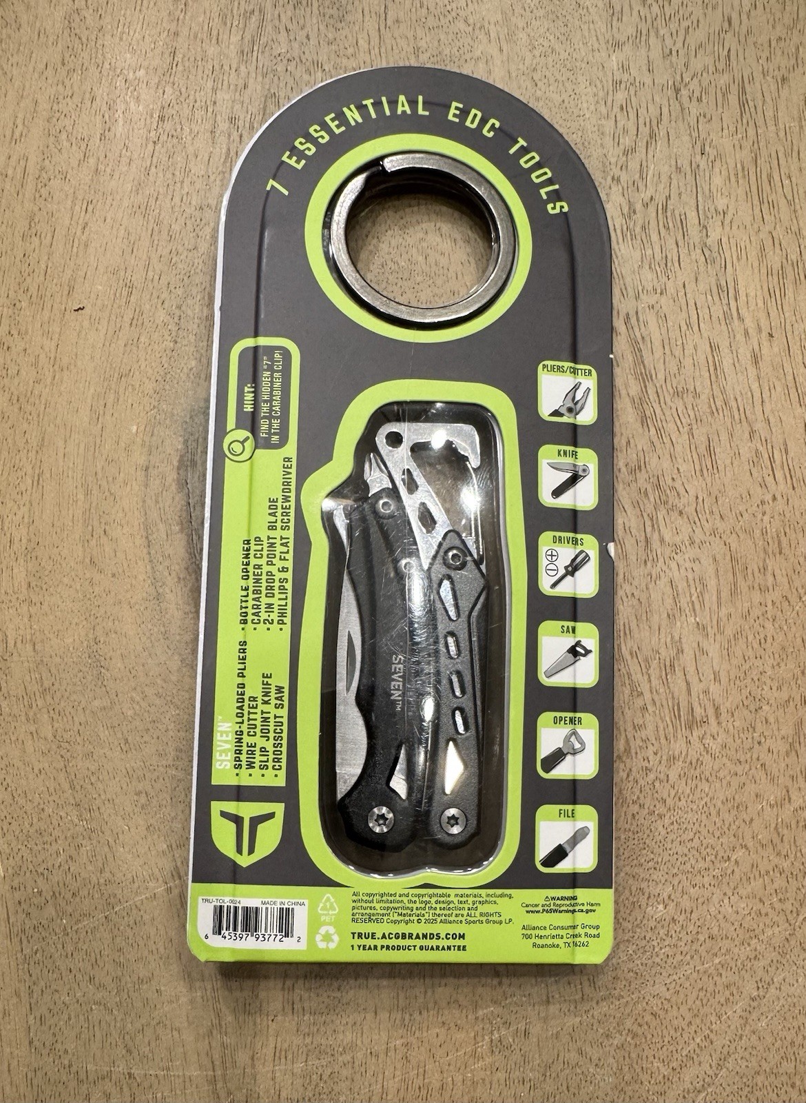 True Utility Seven Multi-Tool 7 in 1 Compact Pocket Knife