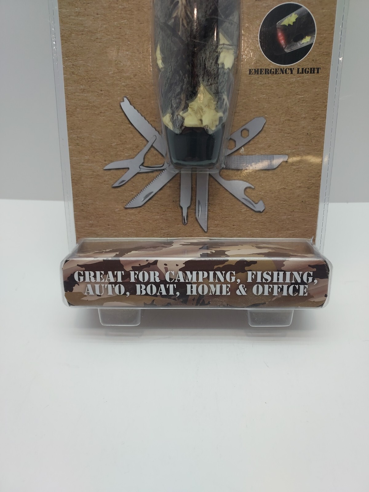 Fine Life Multi Tool Flashlight 25 Lumens Camo LED 13 Tools – Camping / Home Use
