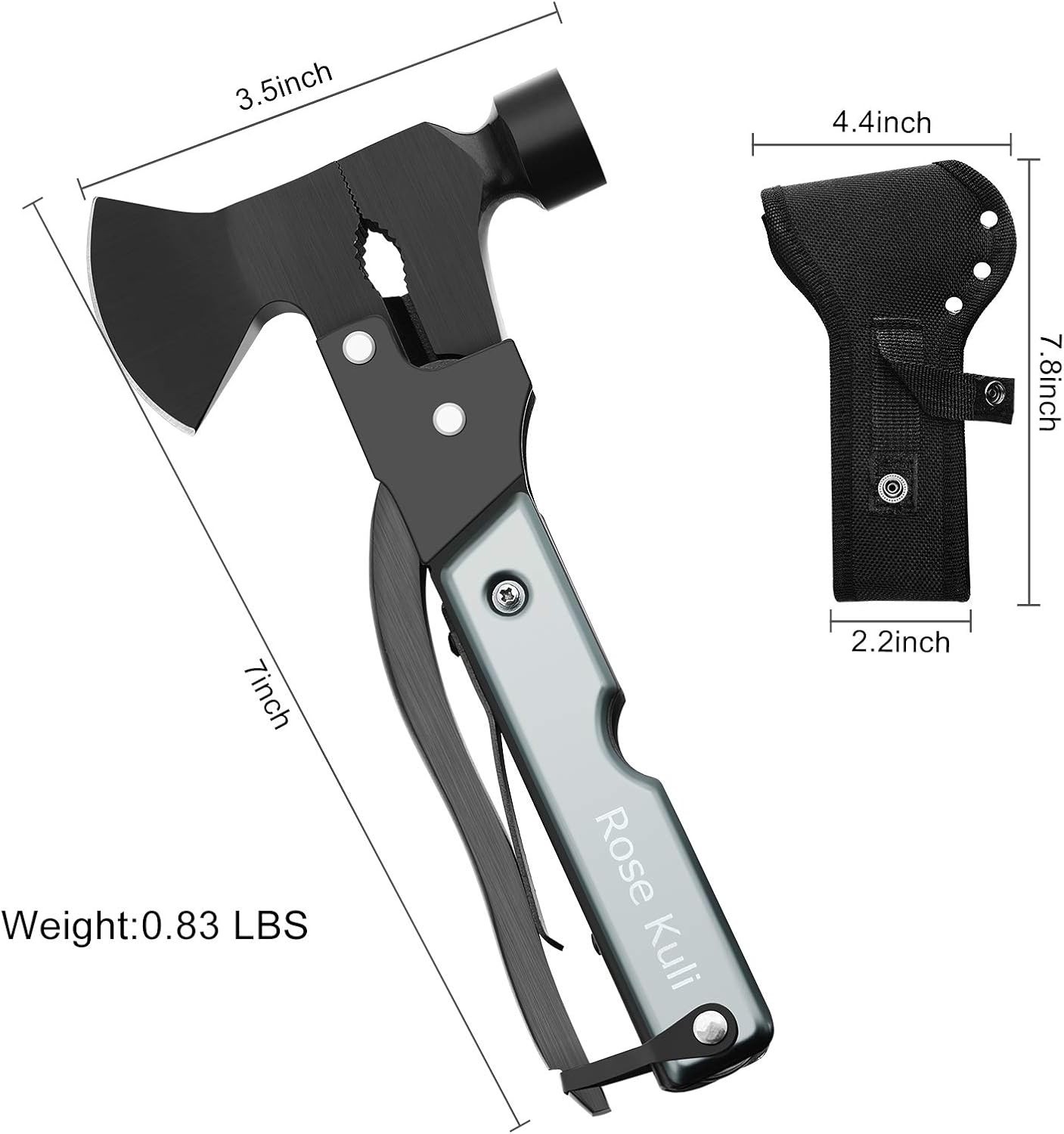 Compact 18-in-1 Multitool Hatchet with Knife and Hammer – Perfect Gift for Dads