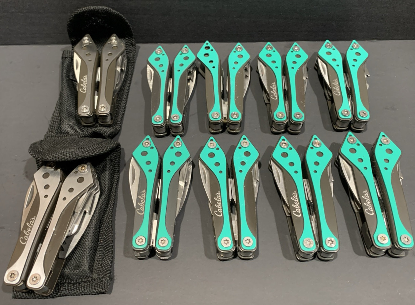 CABELA’S Multi Tool Stainless Tool Knife Cases Lot Of 10 NEW & USED