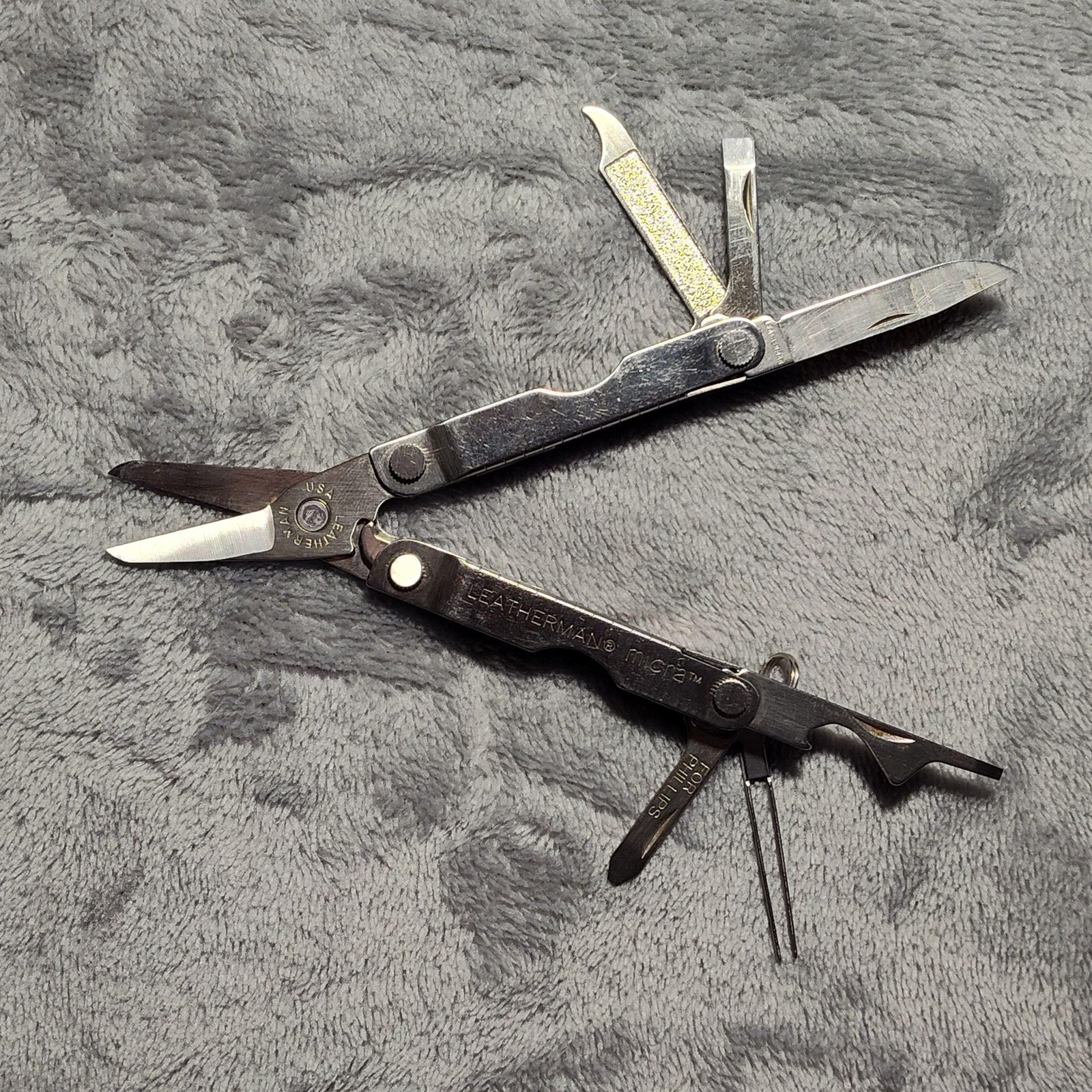 Leatherman PST Micra Multi Tool Set Pliers Knife Scissors W/ Pock-Its Sheath