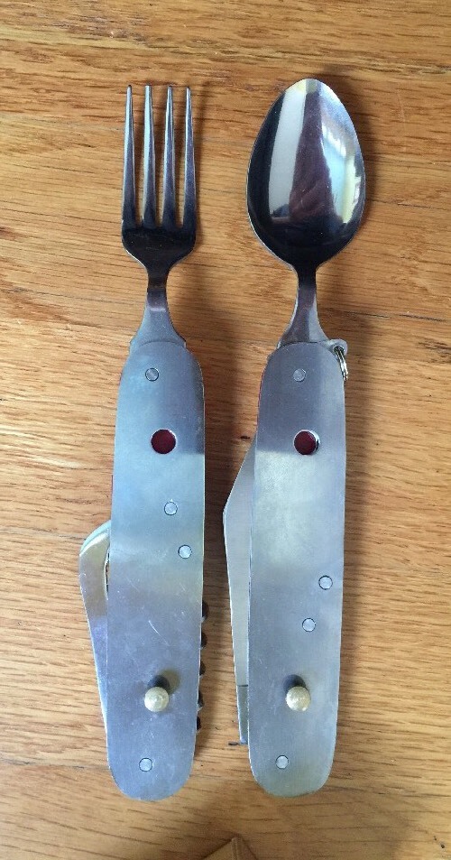 COME-A-PART STAINLESS STEEL CAMPING KNIFE 6 PIECE UTILITY MADE IN JAPAN