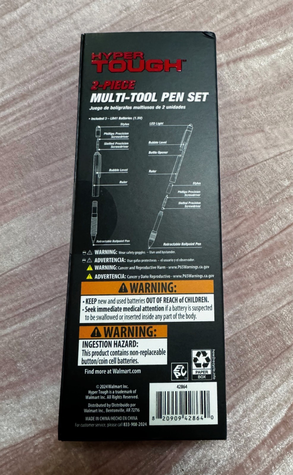 Hyper Tough 2-Piece Multi-Tool Pen Set Black NEW in BOX