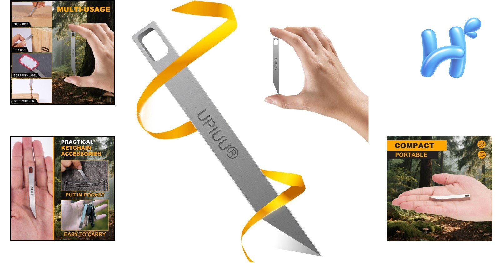 Compact Stainless Steel Keychain Pry Bar Multitool – Ideal for Everyday Carry