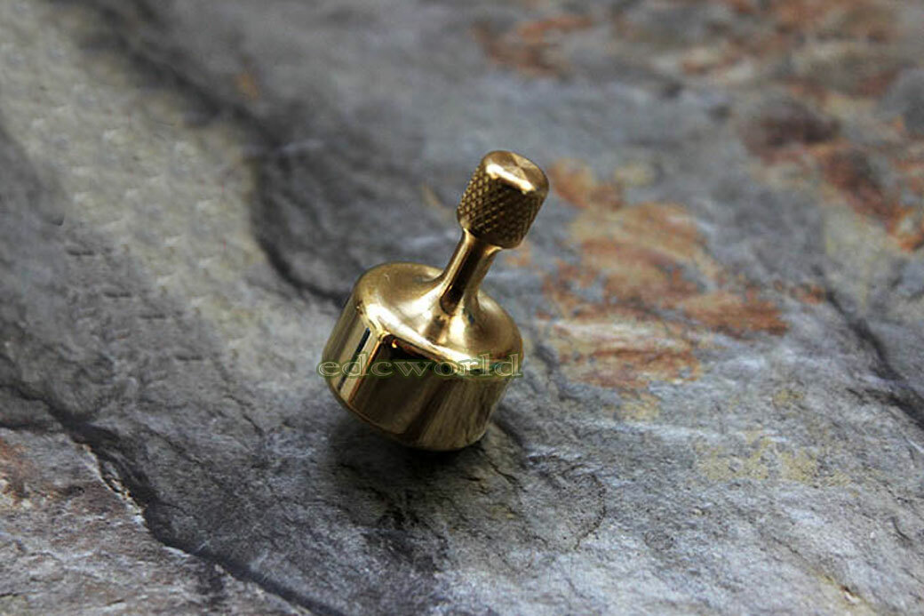 Handmade Solid Brass Precision EDC Toy Spinning Top Professional Ceramic Bead
