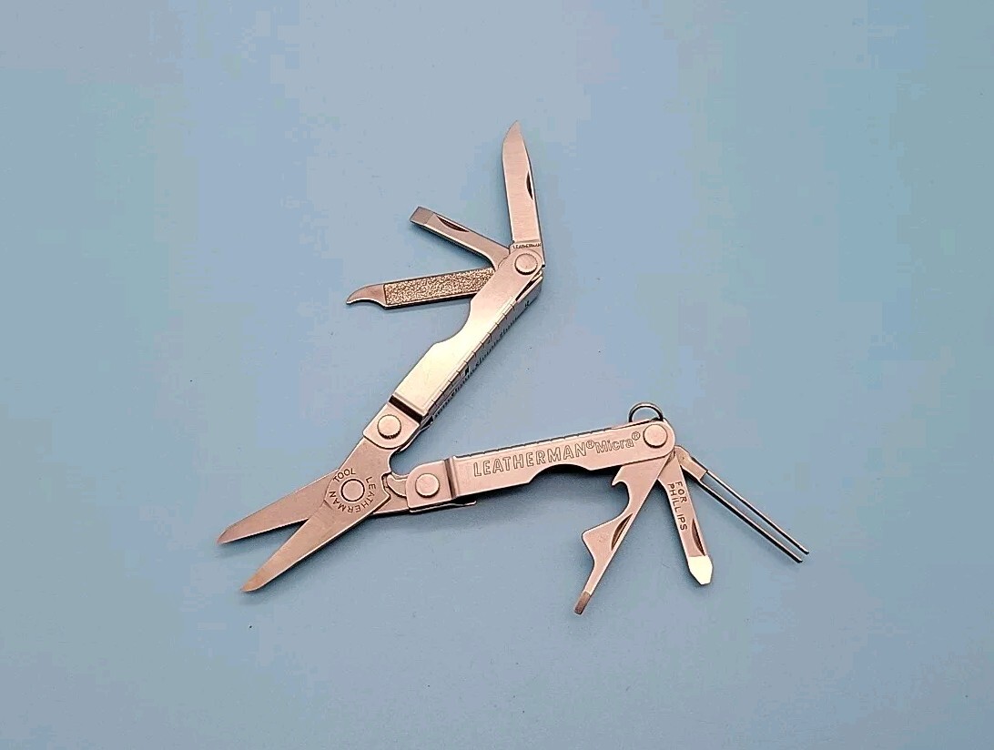Leatherman Micra Keychain Multi-Tool – Knife, Scissors, Tweezers, File