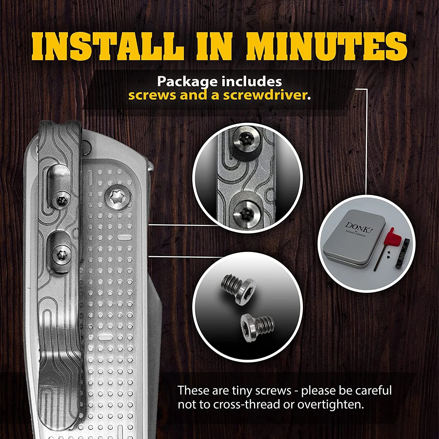 Pocket Clip for Leatherman Free, Bond & ARC – P2, P4, T2, T4, K2, K4 – Tit