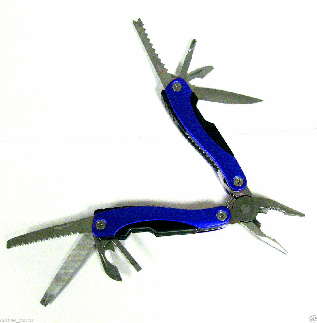 9in1 Outdoor Survival Stainless Steel Multi Tool Plier Portable Camping Kit Blue