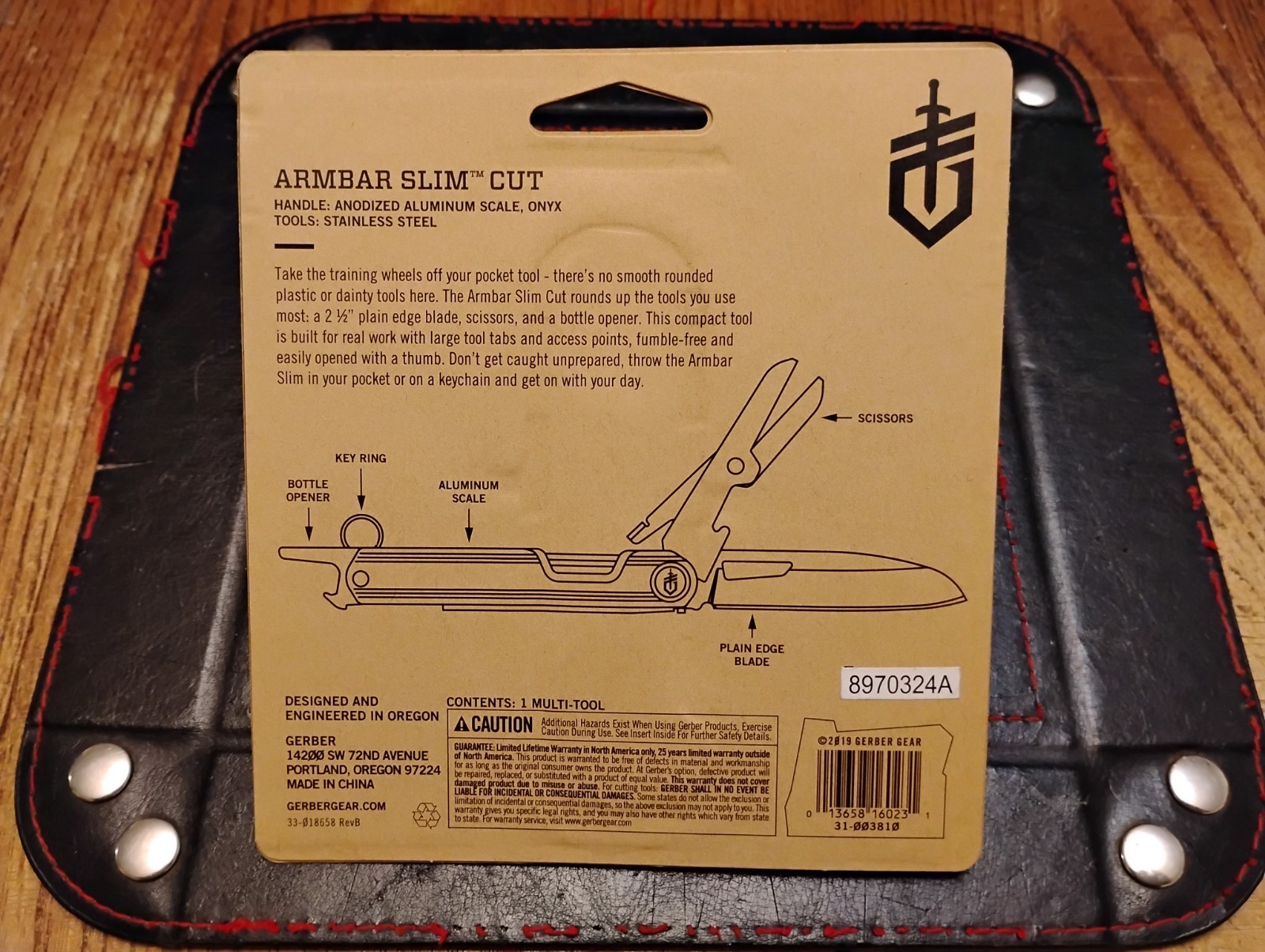 Gerber Armbar Slim Cut Multi Tool 2.5″ S.S. Blade Scissor Bottle Opener 2.1 O.Z