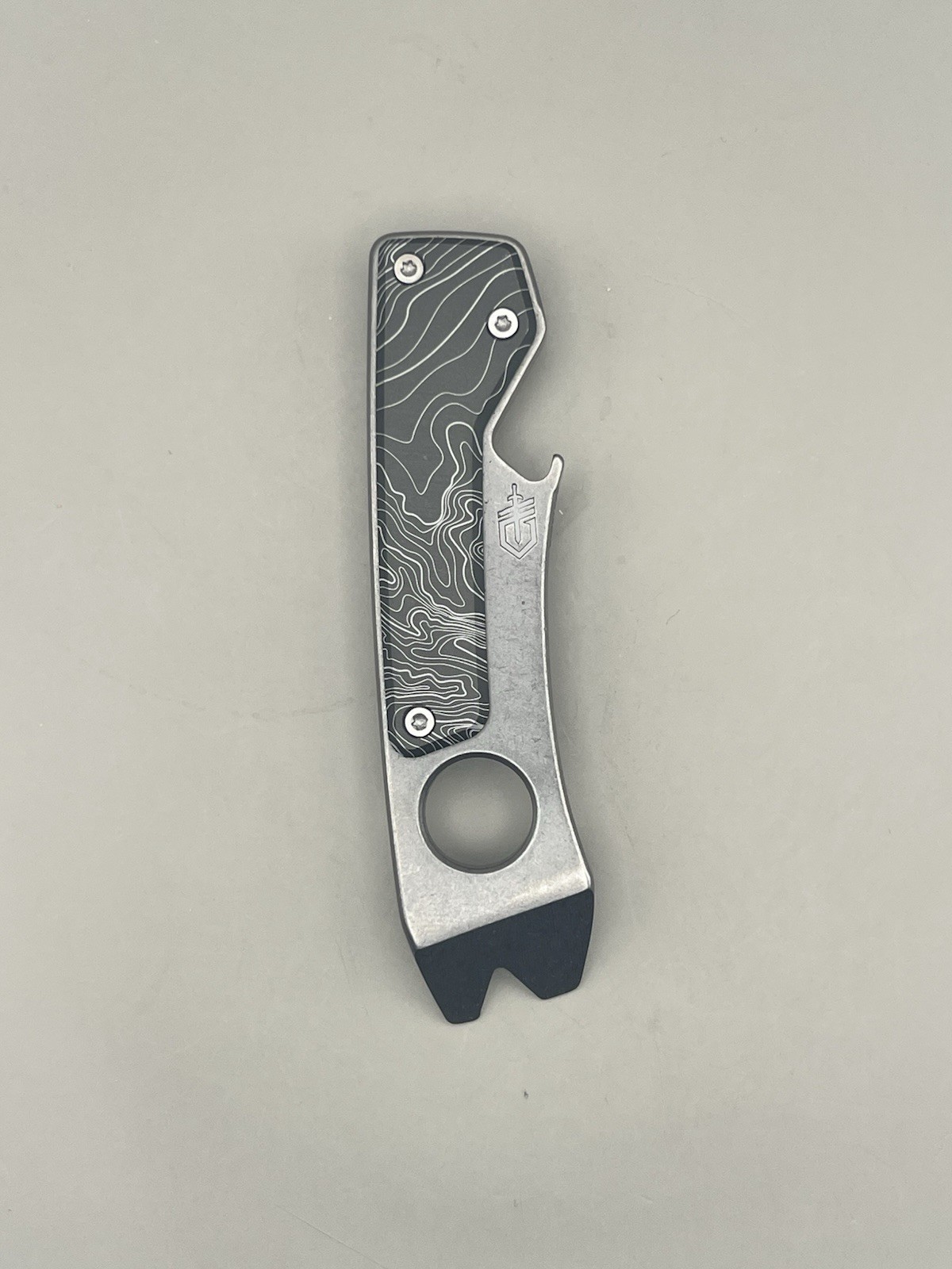 Gerber Chonk Stonewash MultiTool Topo Engraved Scale