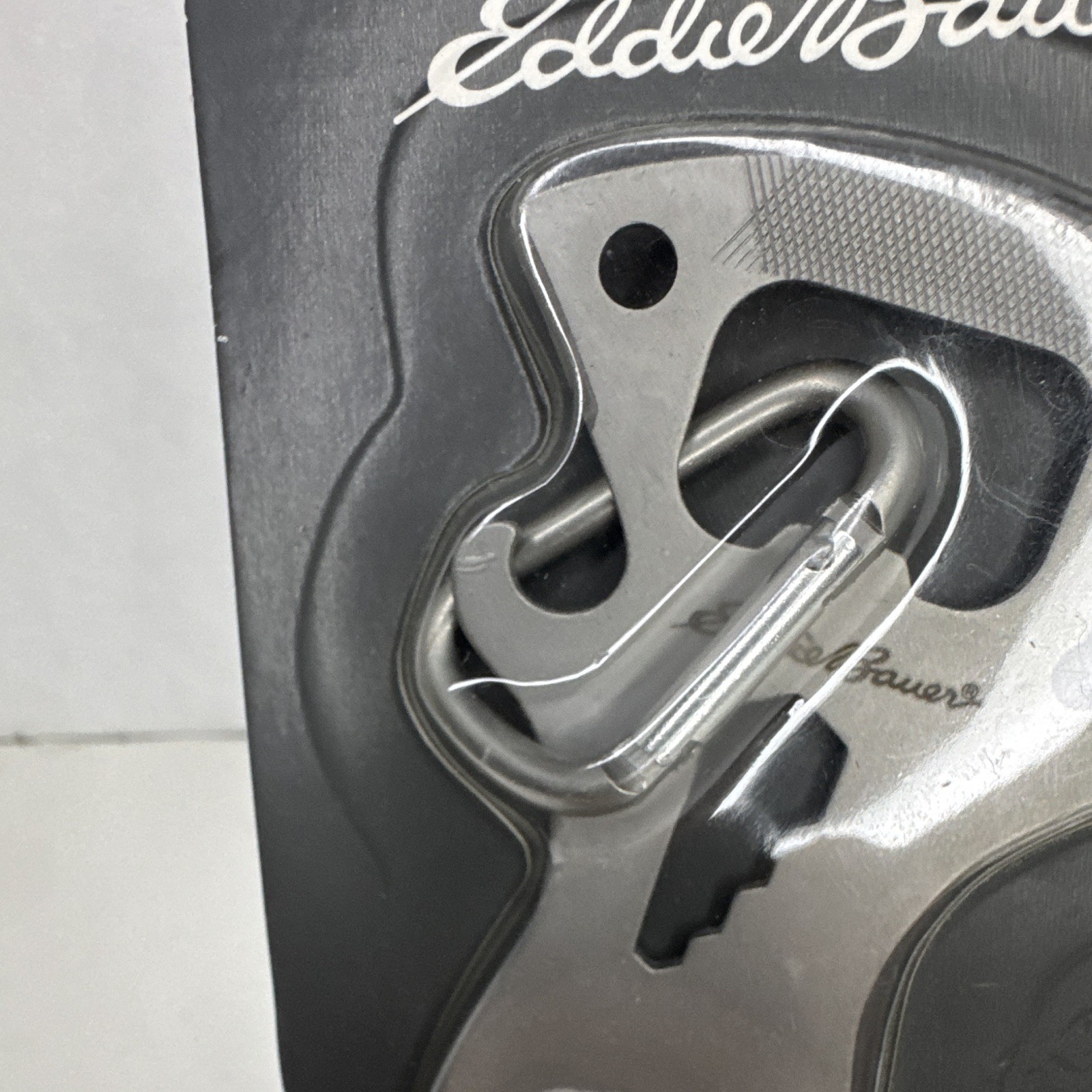 Eddie Bauer Multi-Tool Spork 8-in-1 Stainless Steel w/ Carabiner, Silver